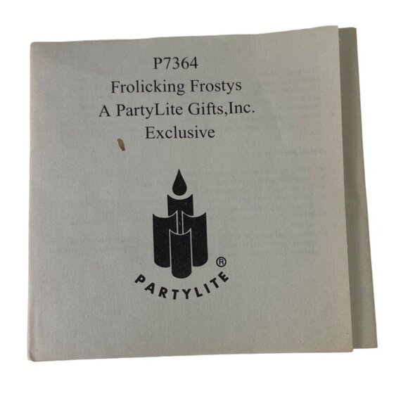 Frolicking Frosty's Candle Holder Snowmen Christmas Partylite w/Box - Picture 12 of 15